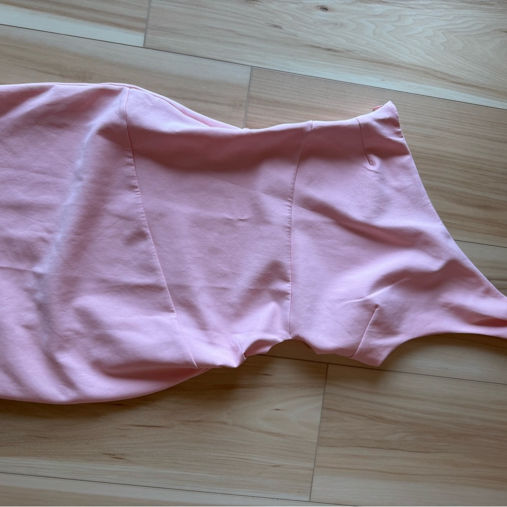 Lulu's Soft Pink One-Shoulder, Cut Out Dress